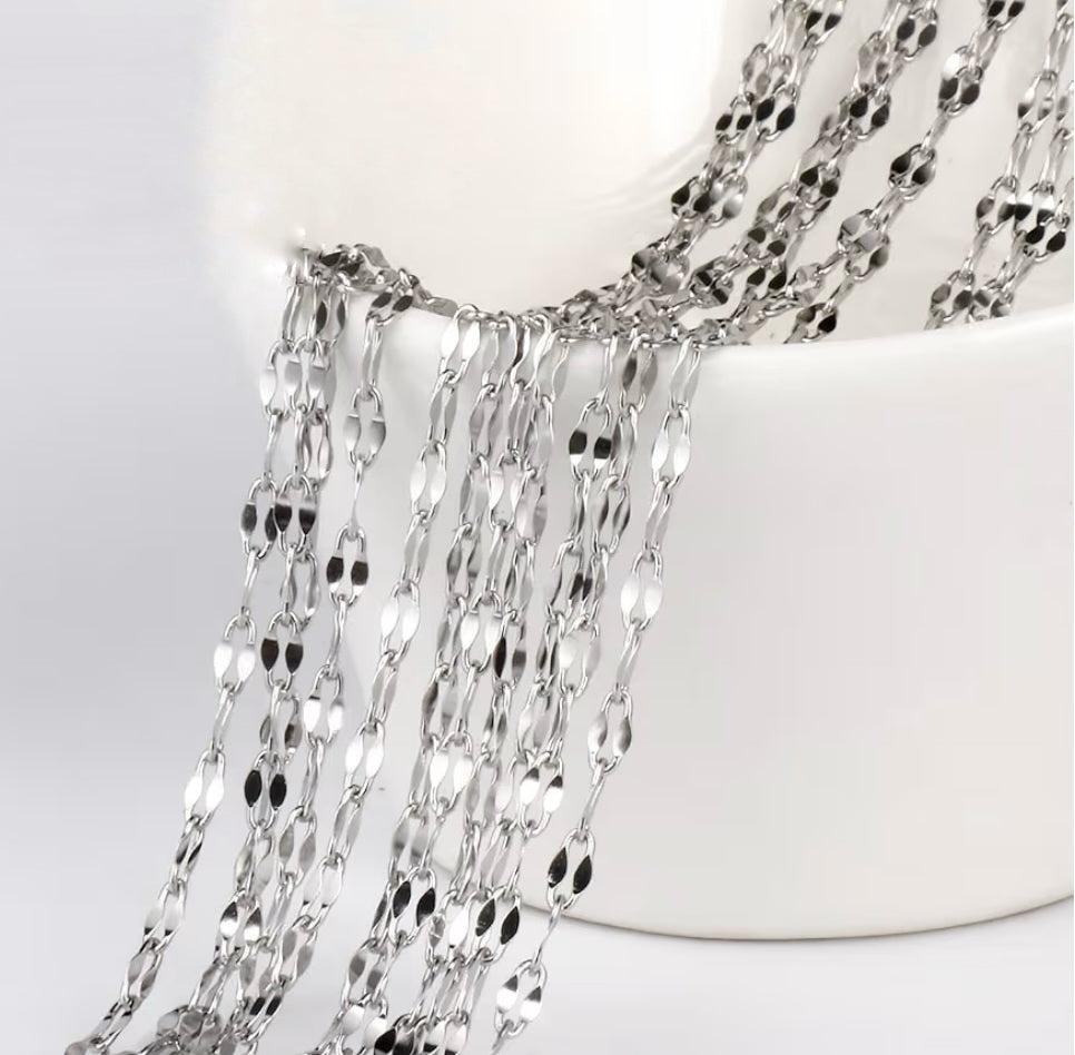 Lip-Link Stainless Steel Silver 18” Chain