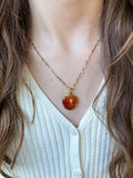 Amber Cascade Gold Necklace