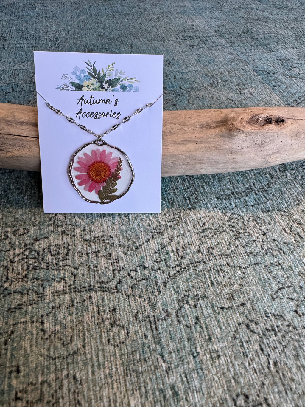 Coral Bloom Silver Necklace