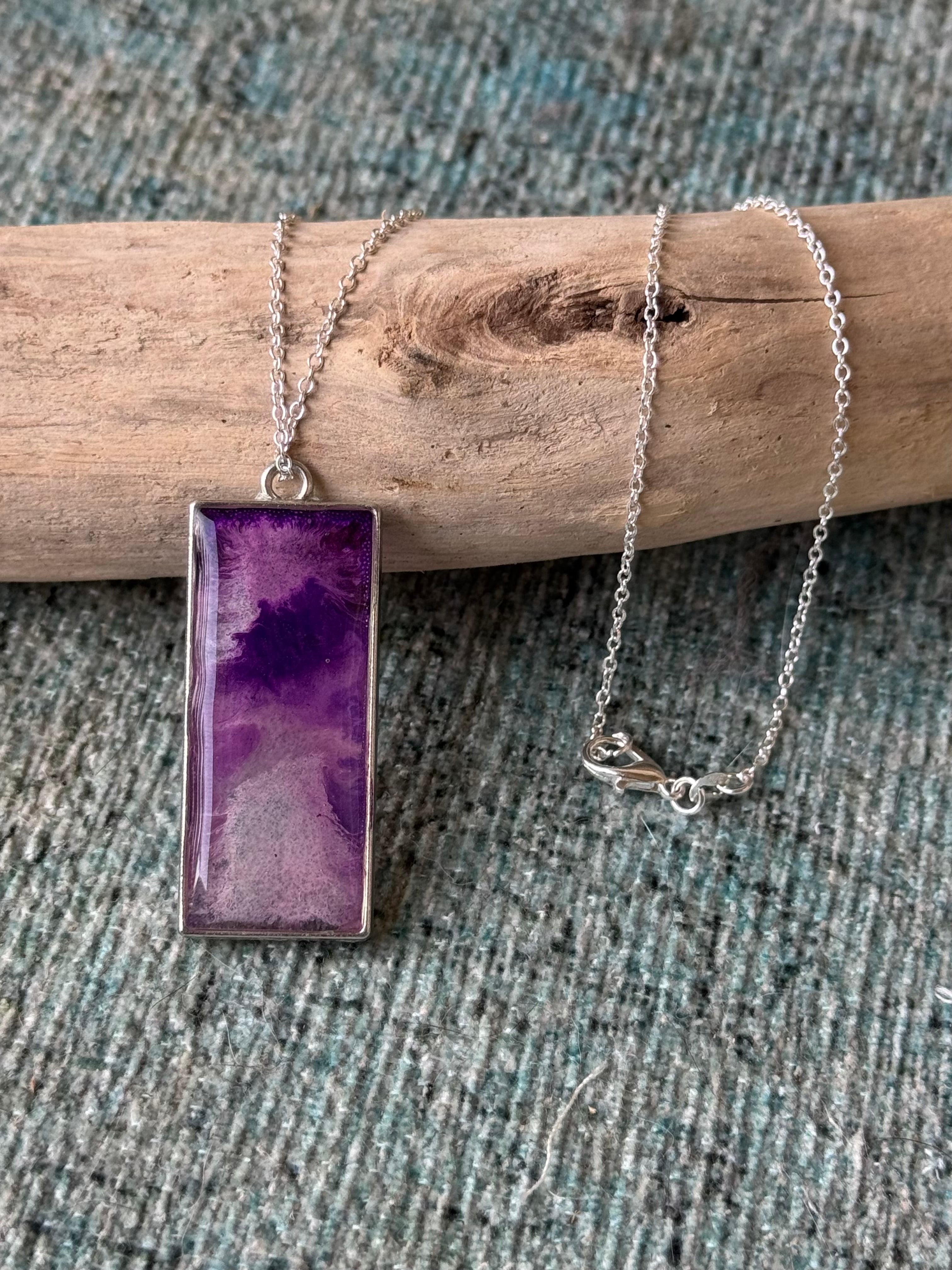 Purple Haze Silver Necklace