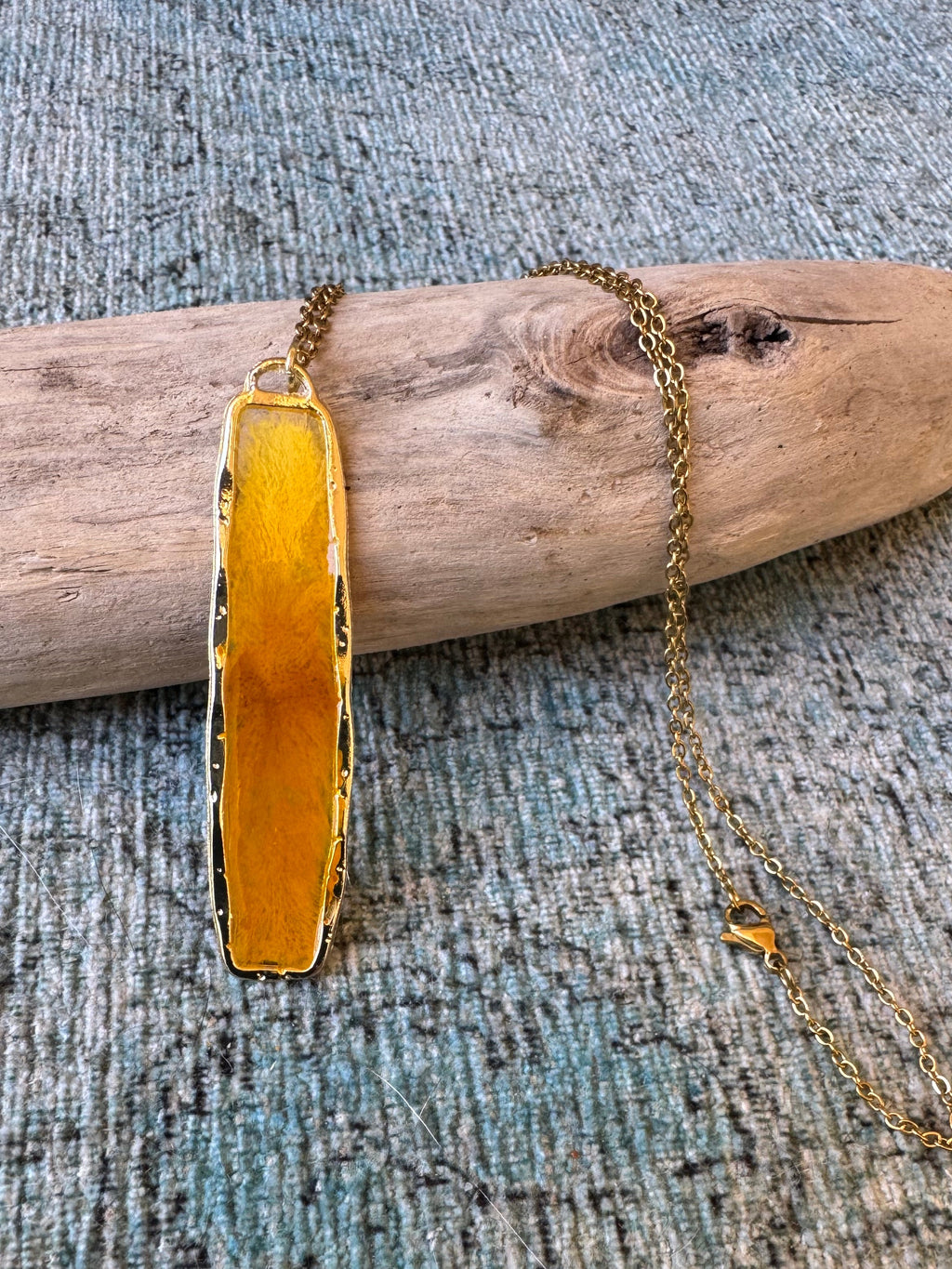 Sun Strip Gold Necklace