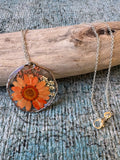 Orange Blossom Silver Necklace