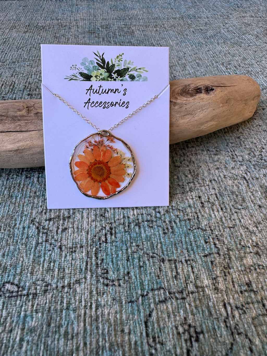 Orange Blossom Silver Necklace