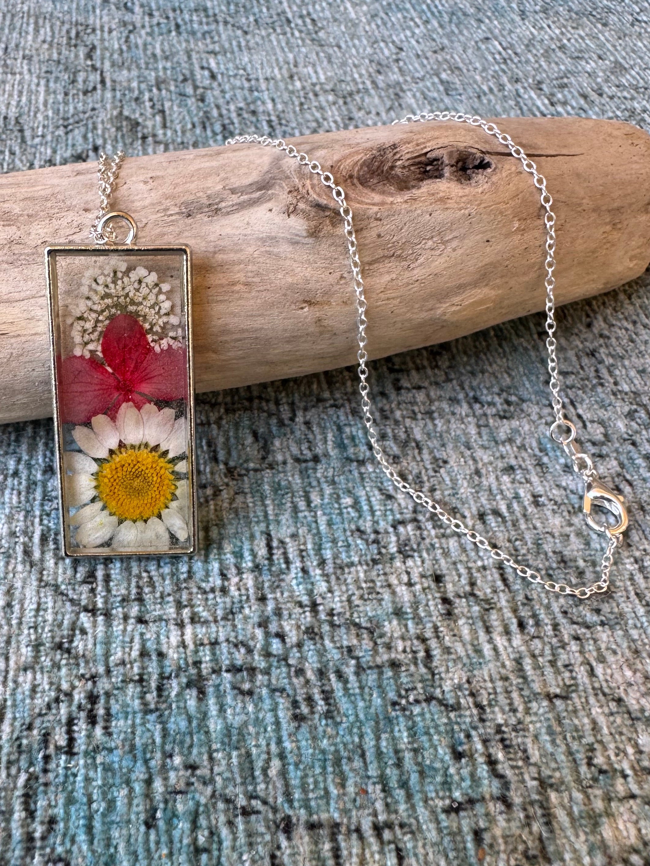 Spring Bouquet Silver Necklace