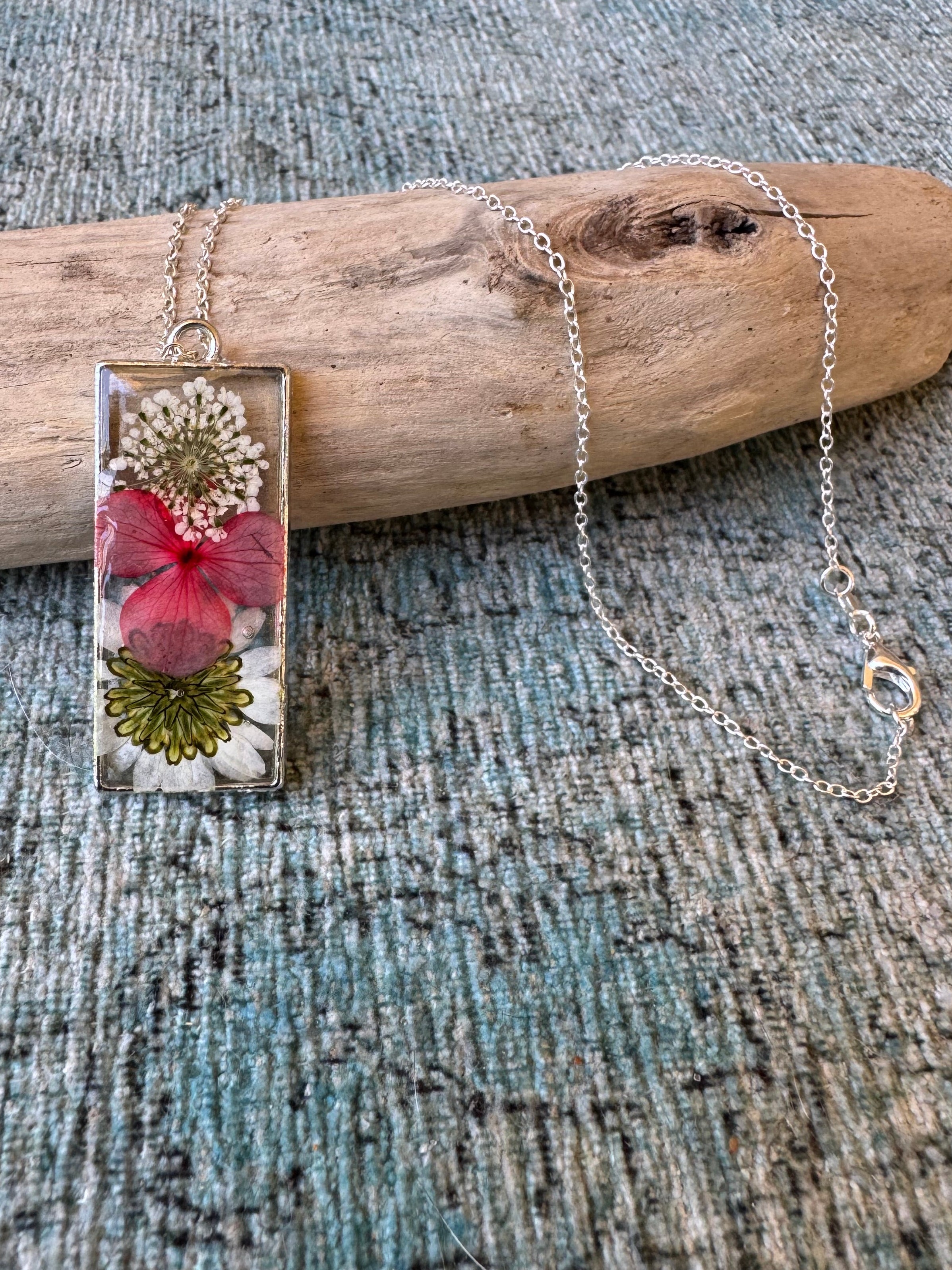 Spring Bouquet Silver Necklace