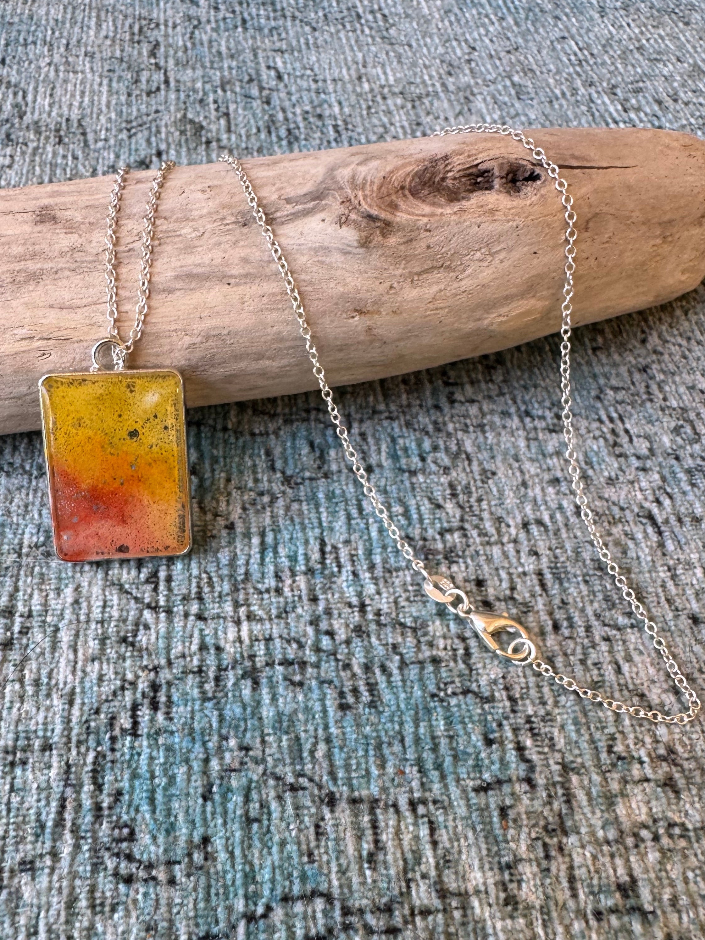 Citrus Sunset Silver Necklace