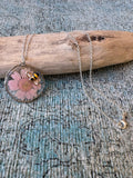 Pink Petals Silver Necklace