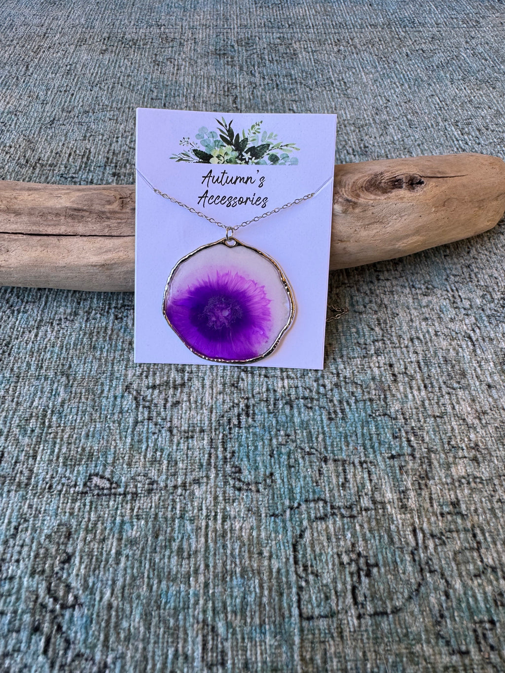 Lilac Love Silver Necklace
