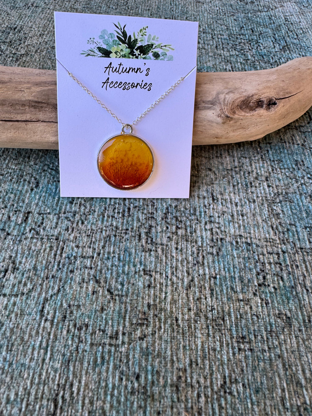 Mimosa Splash Silver Necklace