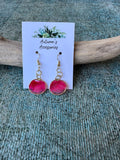 Cherry Drop Gold Earrings
