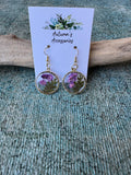 Lavender Fields Gold Earrings