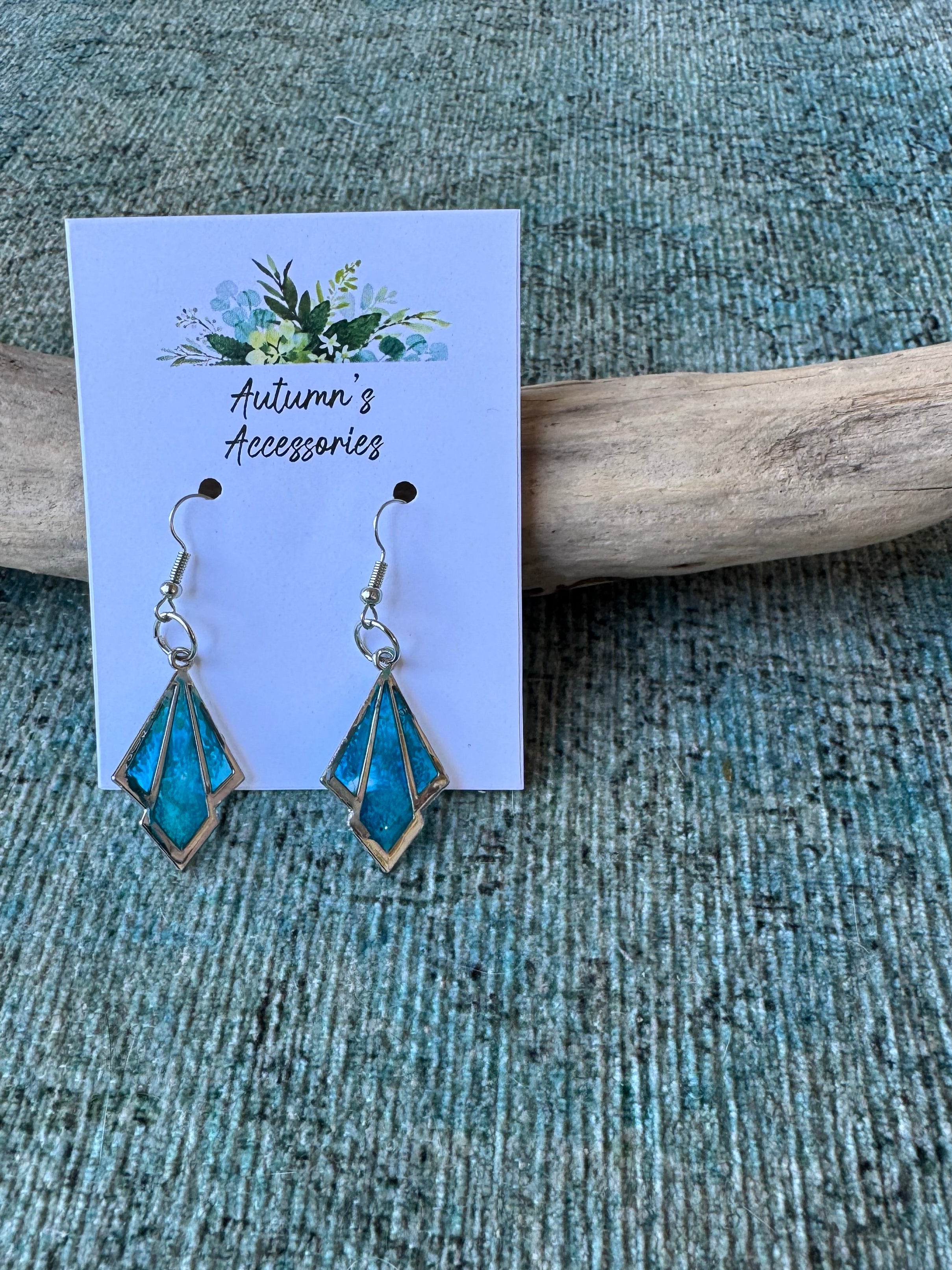Sapphire Sea Silver Earrings