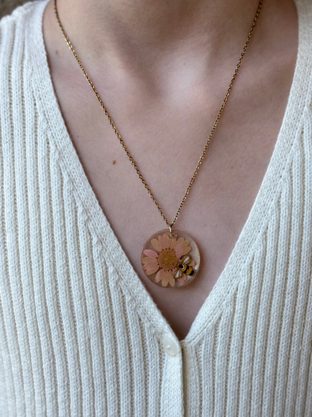 Busy Bee Gold Necklace