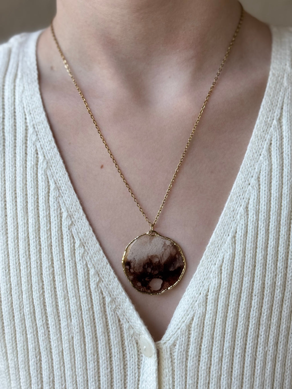 Mocha Frap Gold Necklace