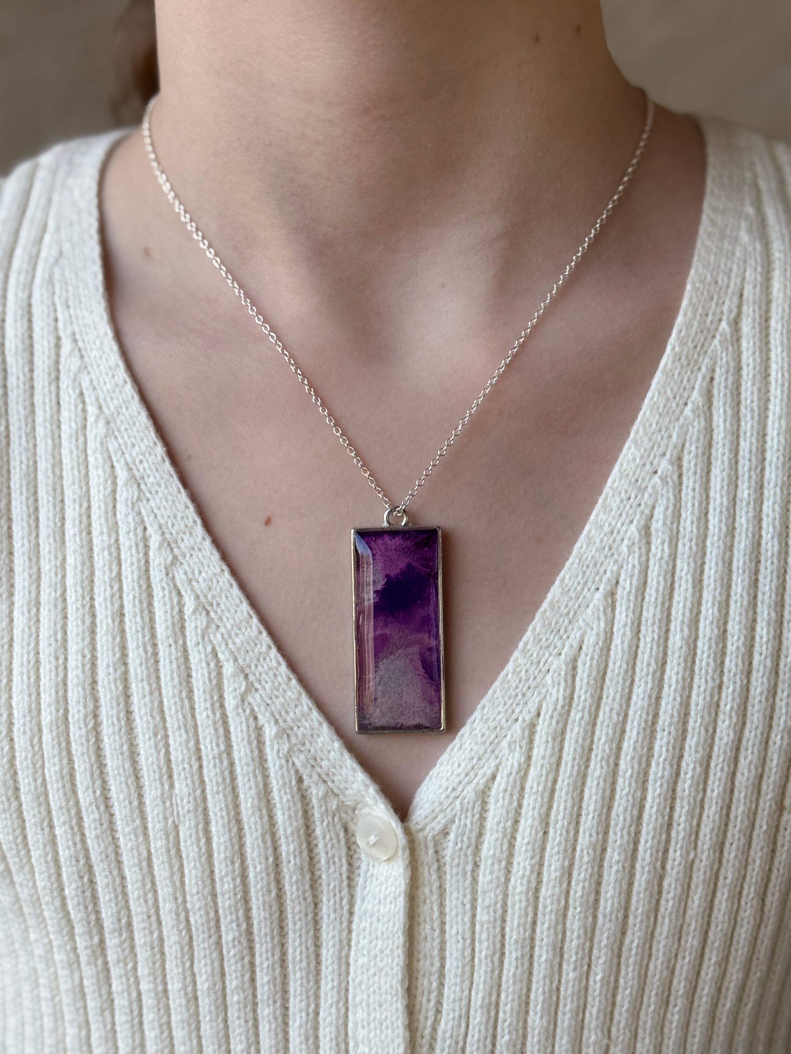 Purple Haze Silver Necklace
