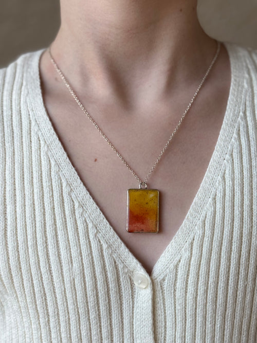 Citrus Sunset Silver Necklace