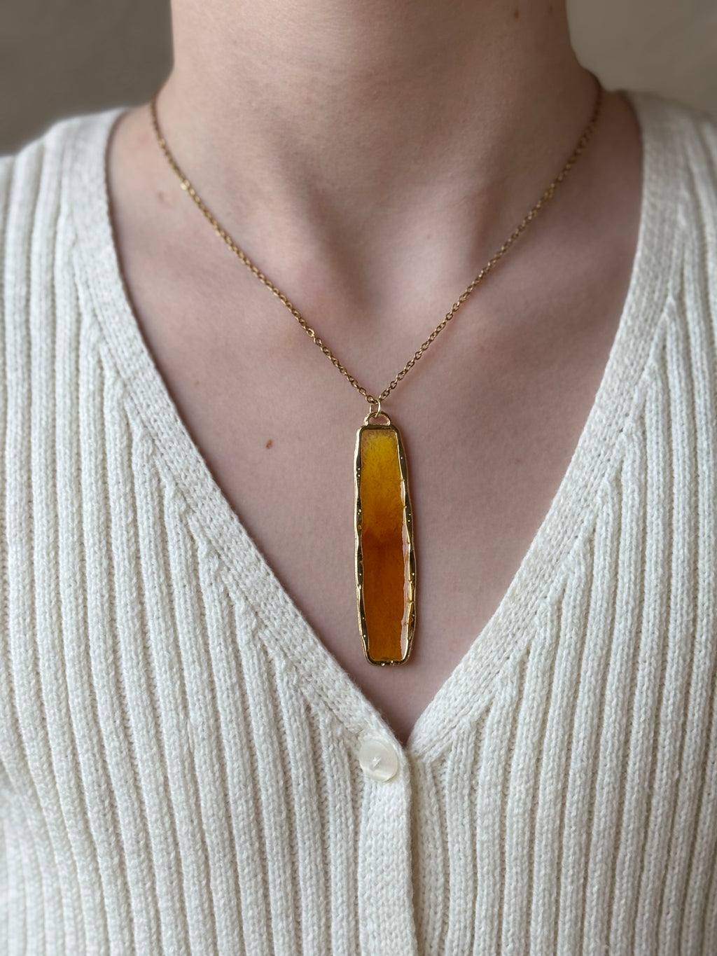 Sun Strip Gold Necklace