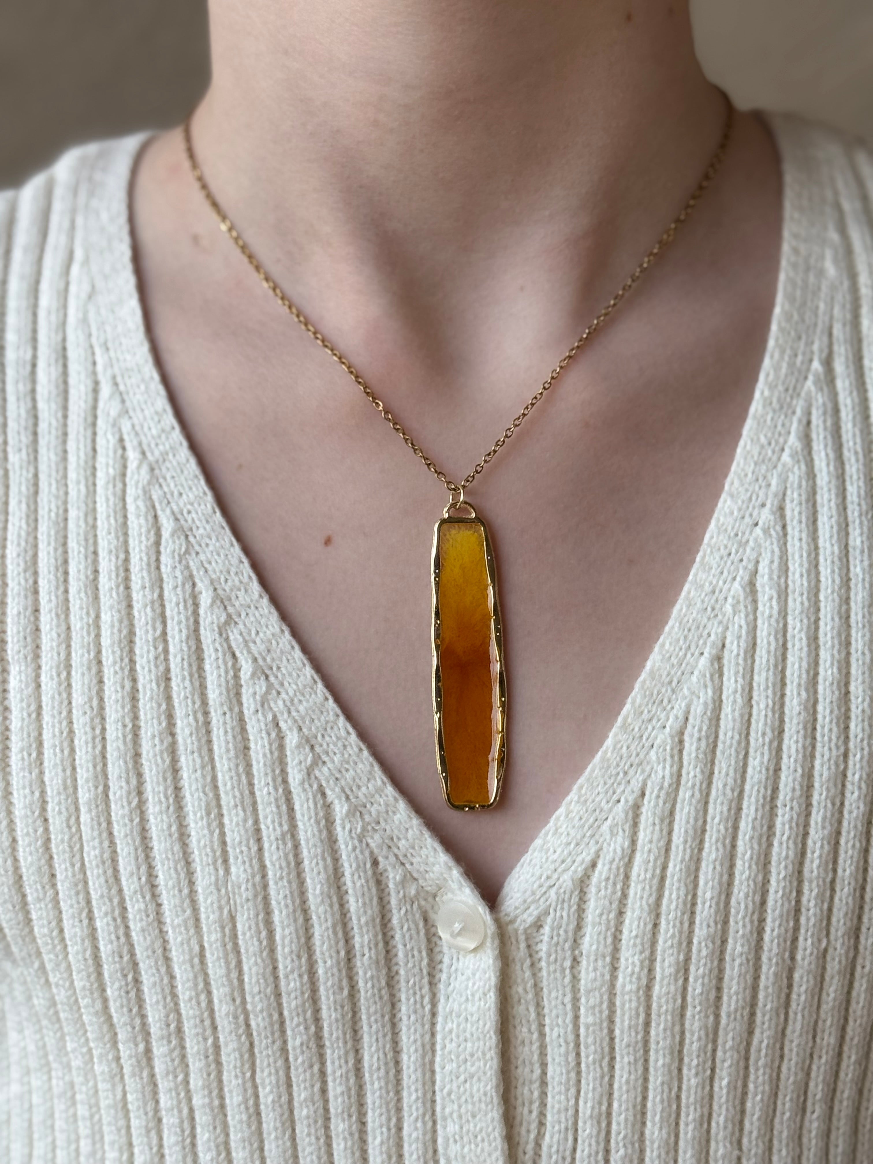 Sun Strip Gold Necklace