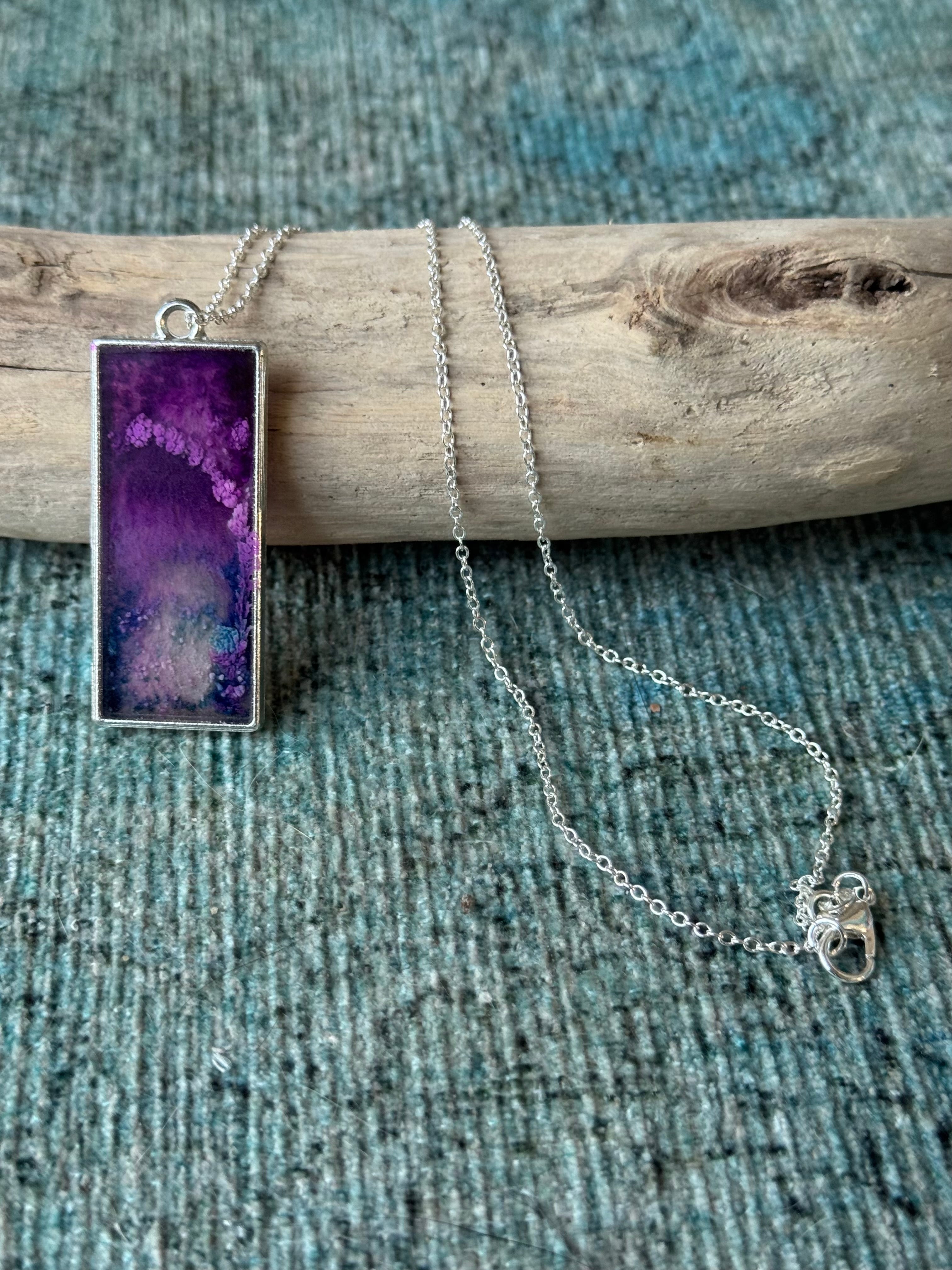 Purple Haze Silver Necklace