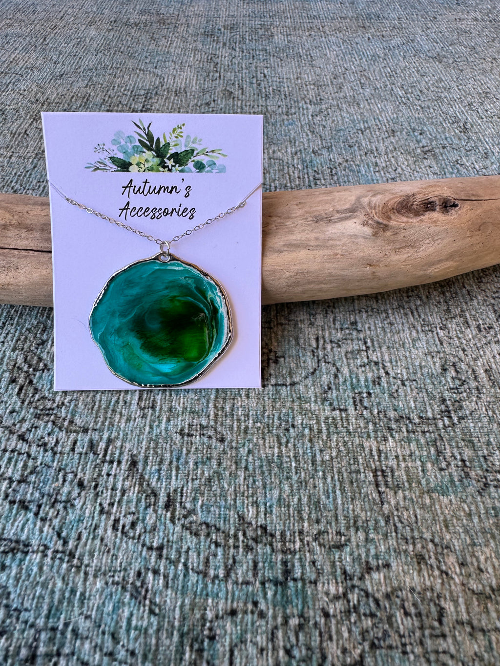 Seaweed Sea Silver Necklace