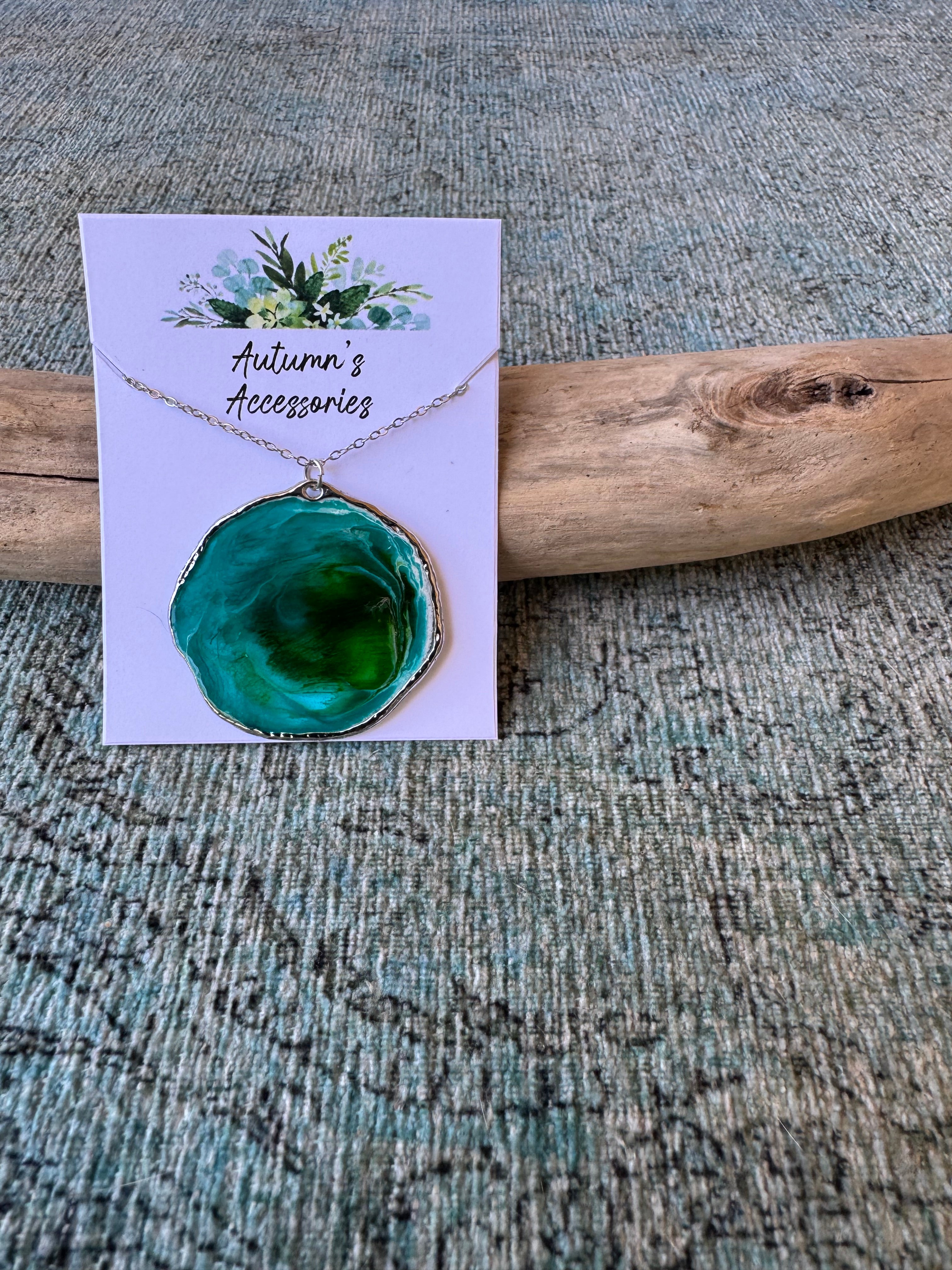Seaweed Sea Silver Necklace