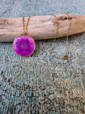 Magenta Madness Gold Necklace