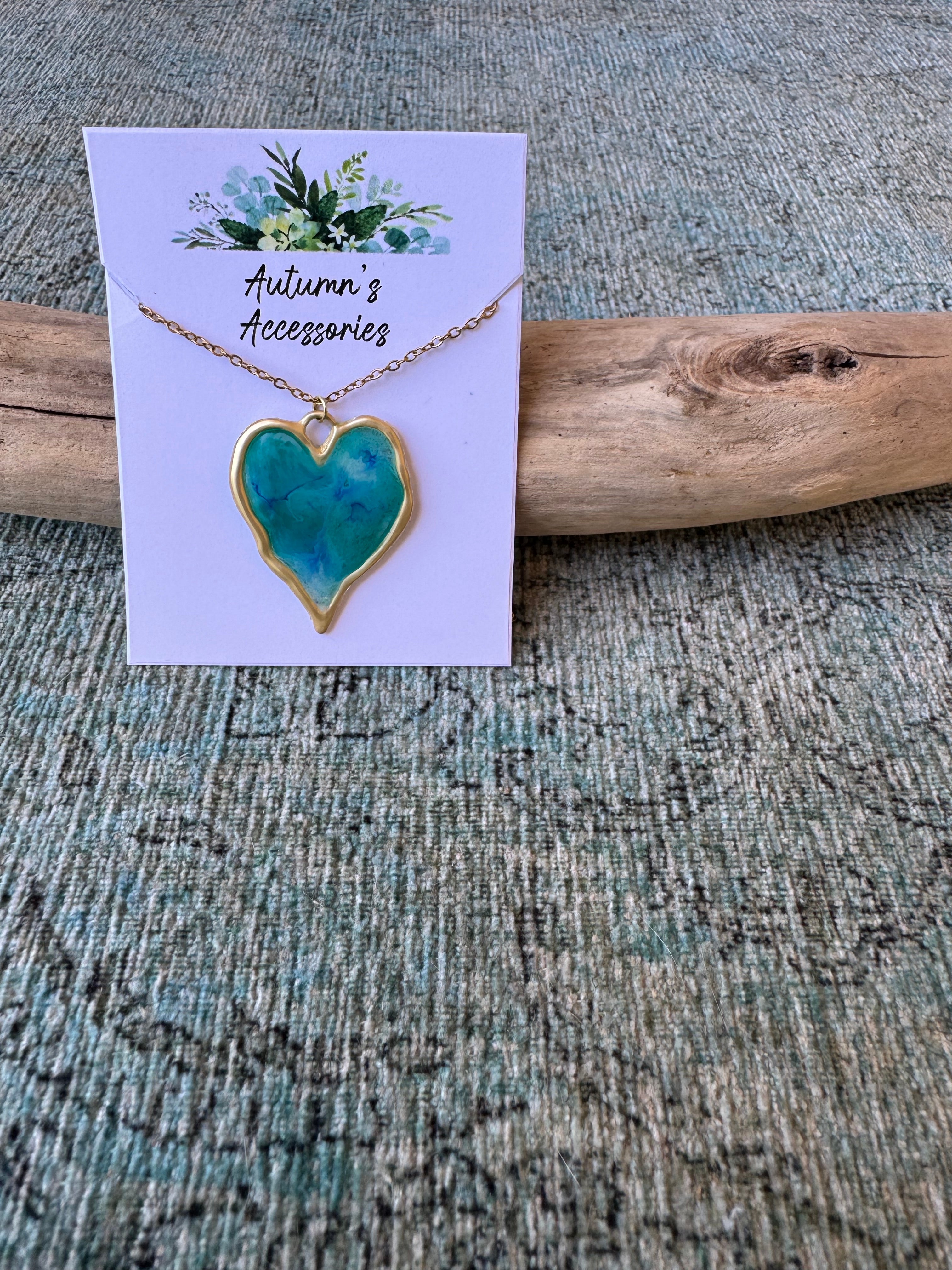 Salty Sea Glass Gold Necklace