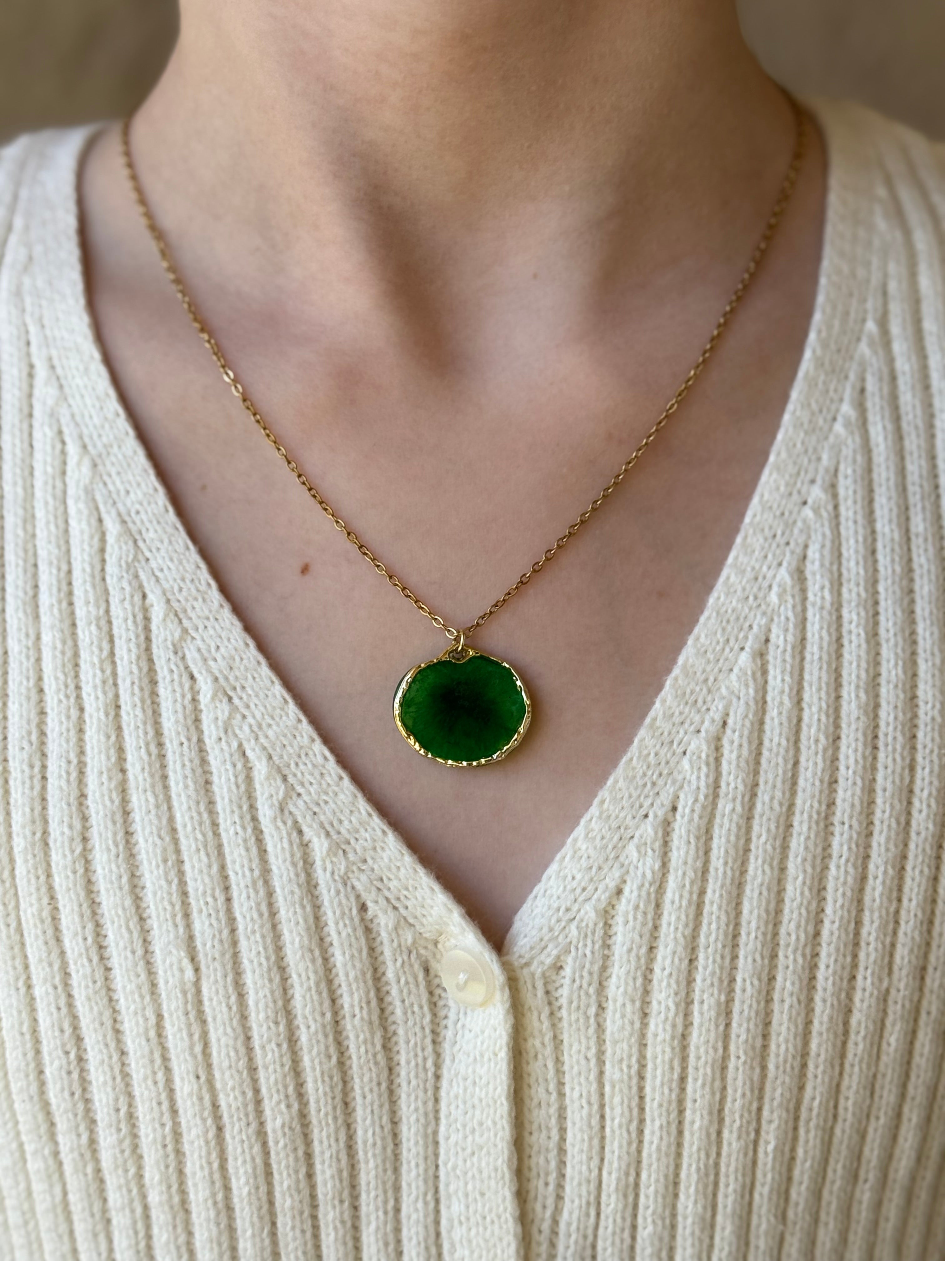 Sea Moss Gold Necklace