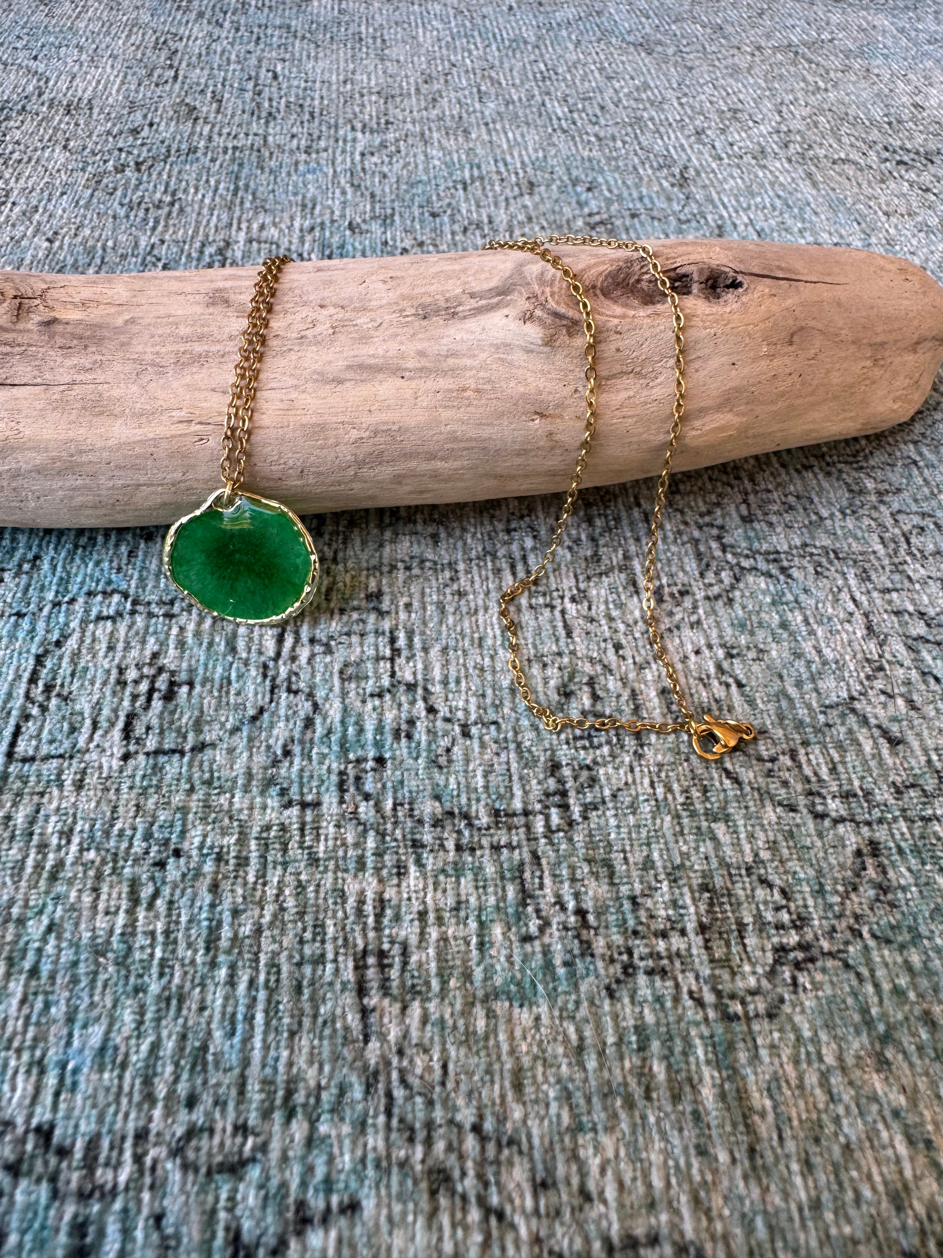 Sea Moss Gold Necklace