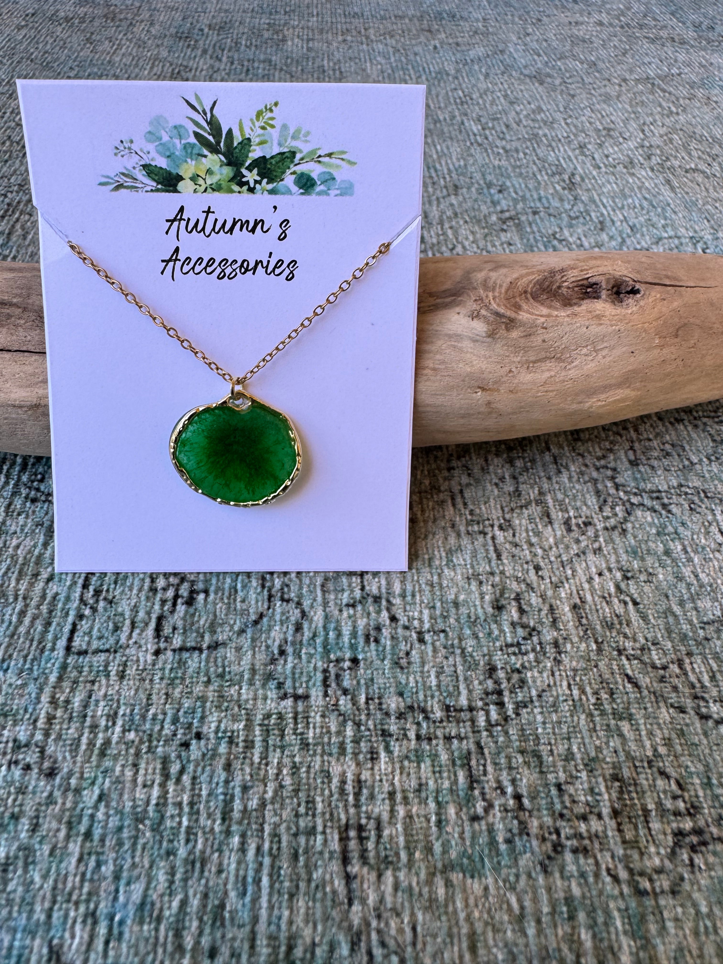 Sea Moss Gold Necklace