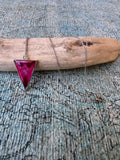 Raspberry Swirl Silver Necklace