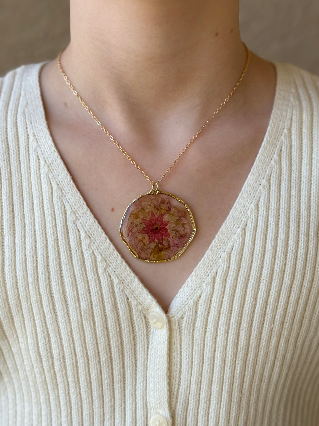 Lotus Bloom Gold Necklace