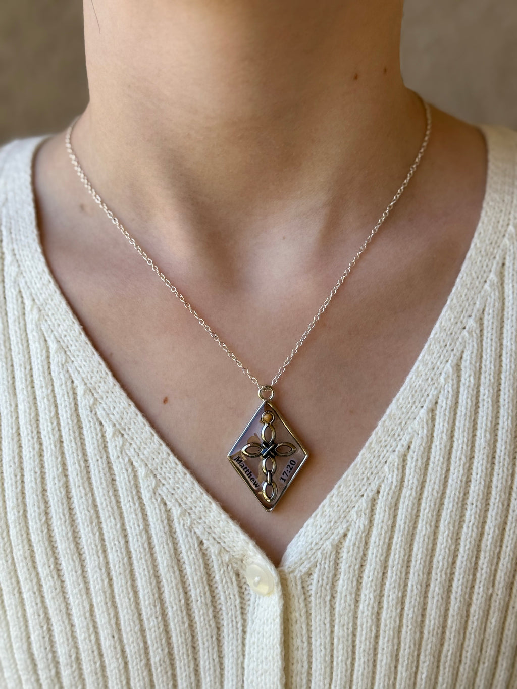 Unwavering Faith Silver Necklace
