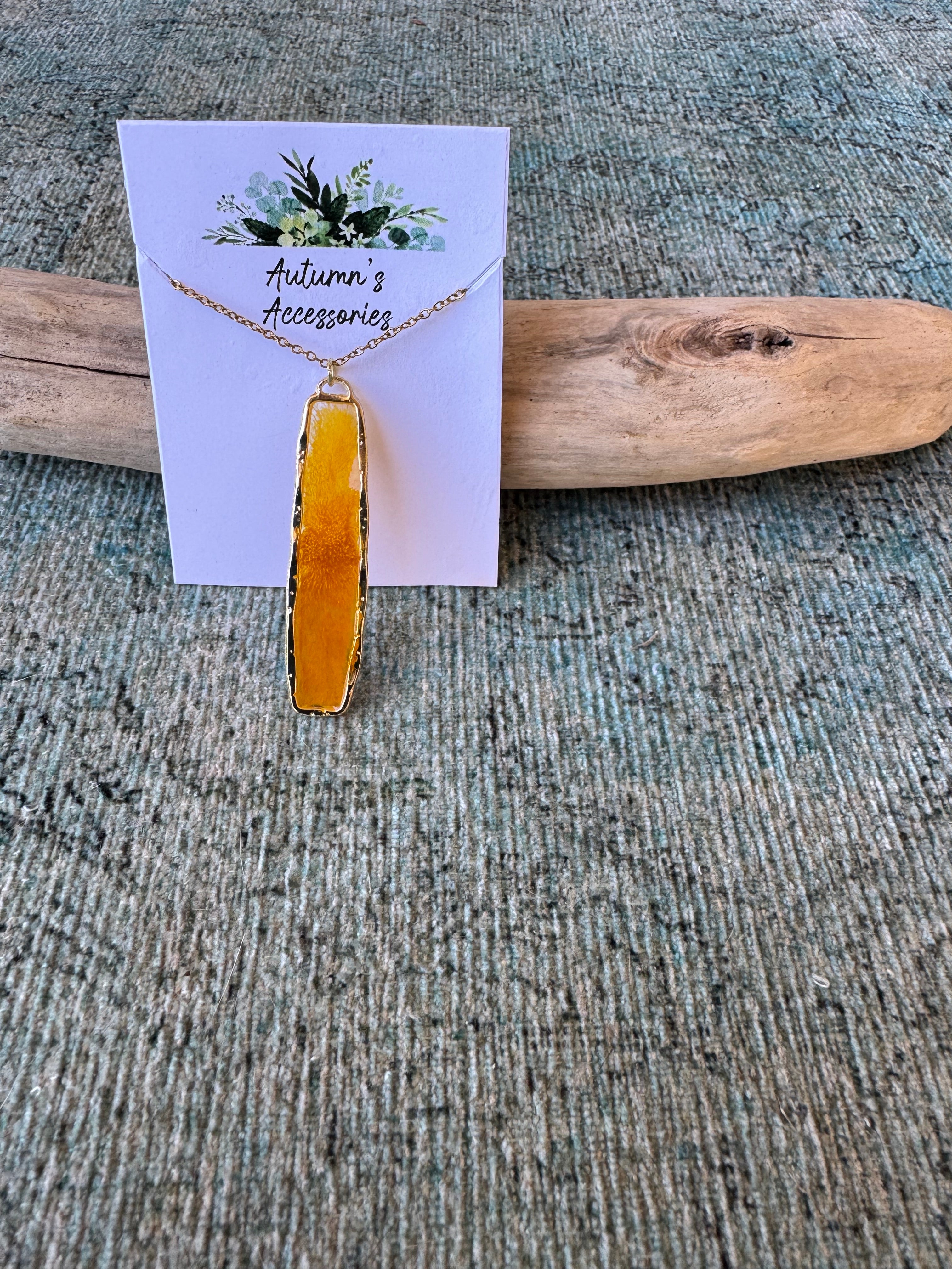 Sun Strip Gold Necklace