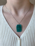Real Teal Silver Necklace