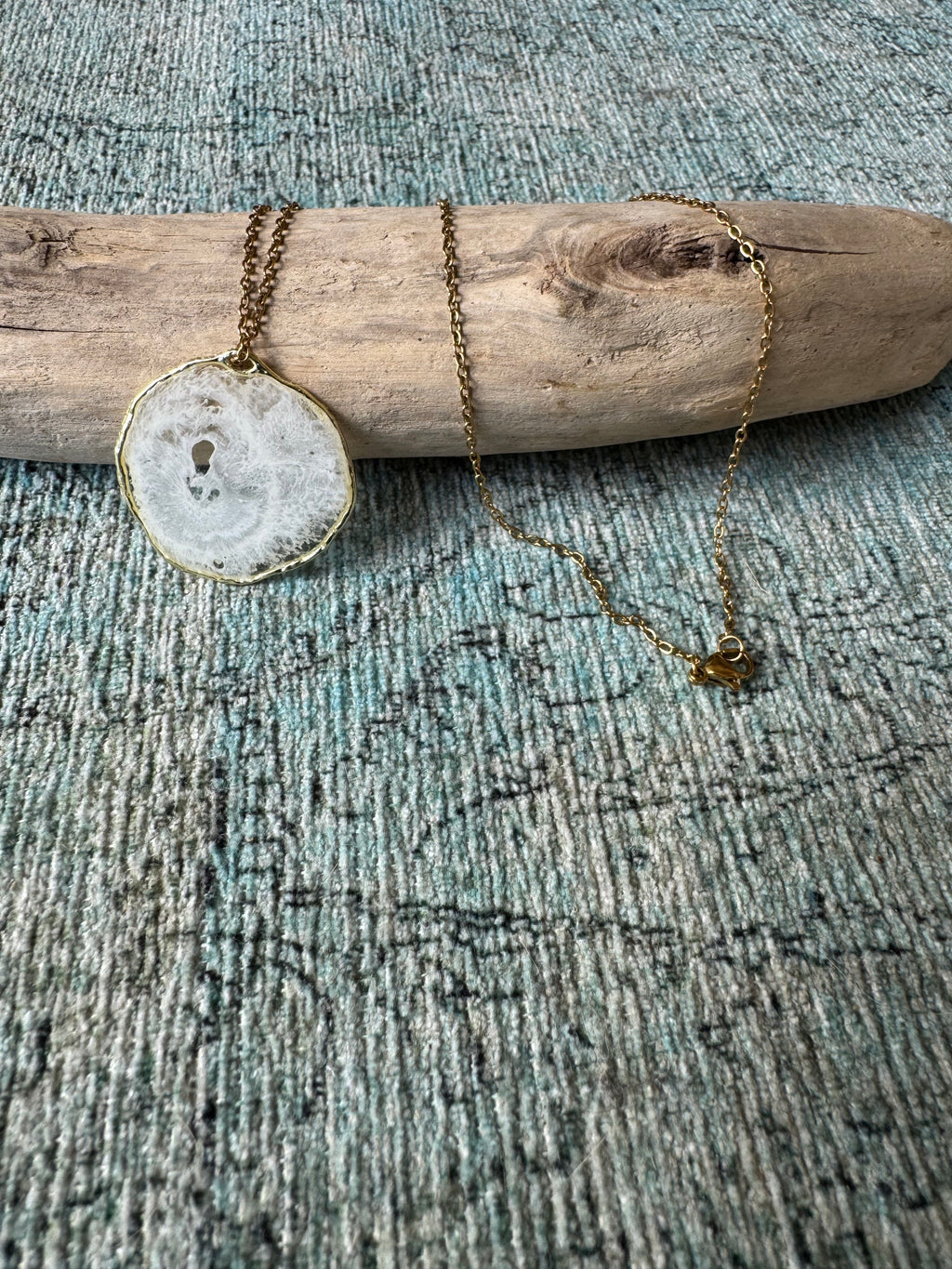 Marshmallow Cream Gold Necklace