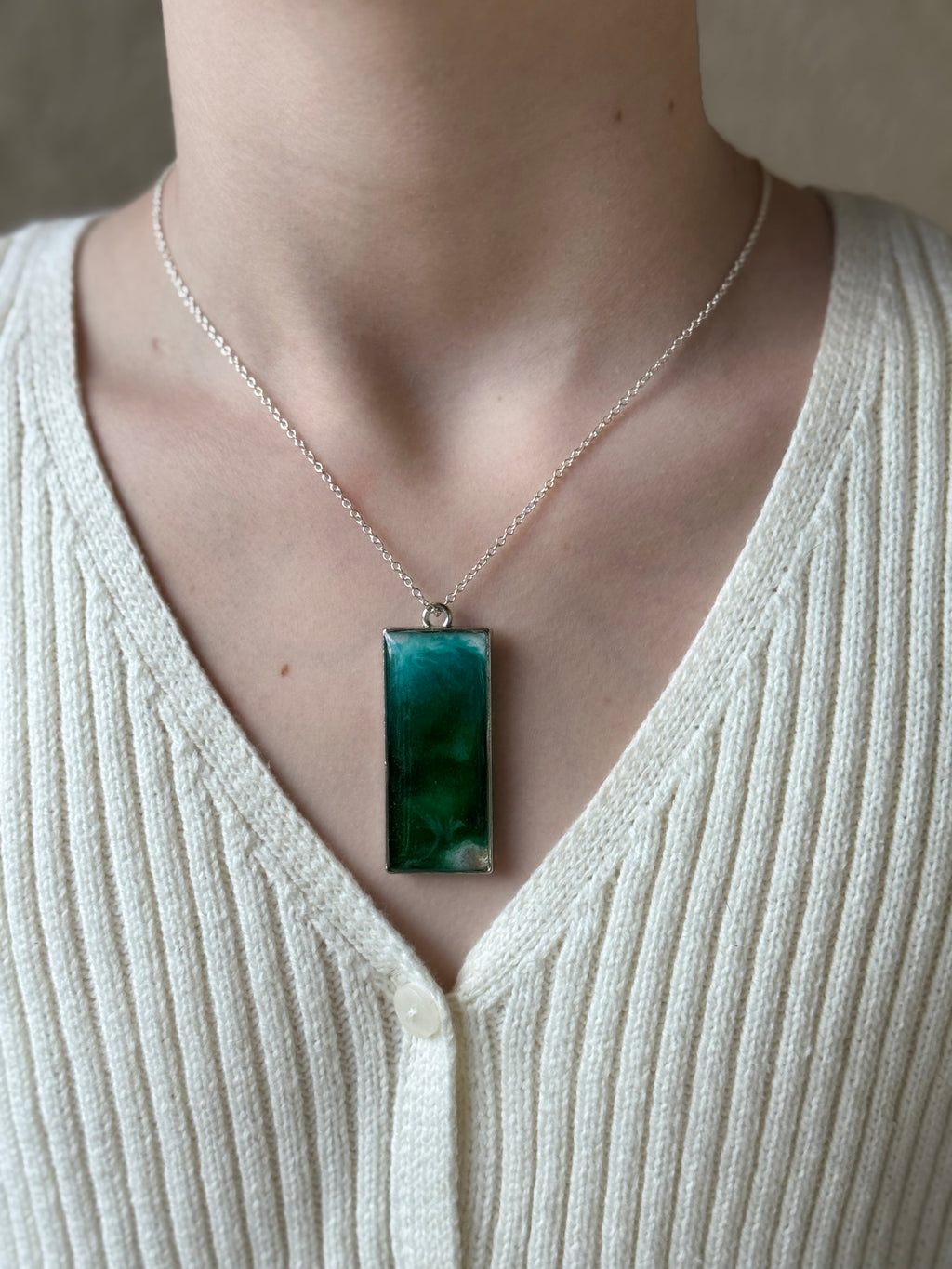 Ocean Splash Silver Necklace