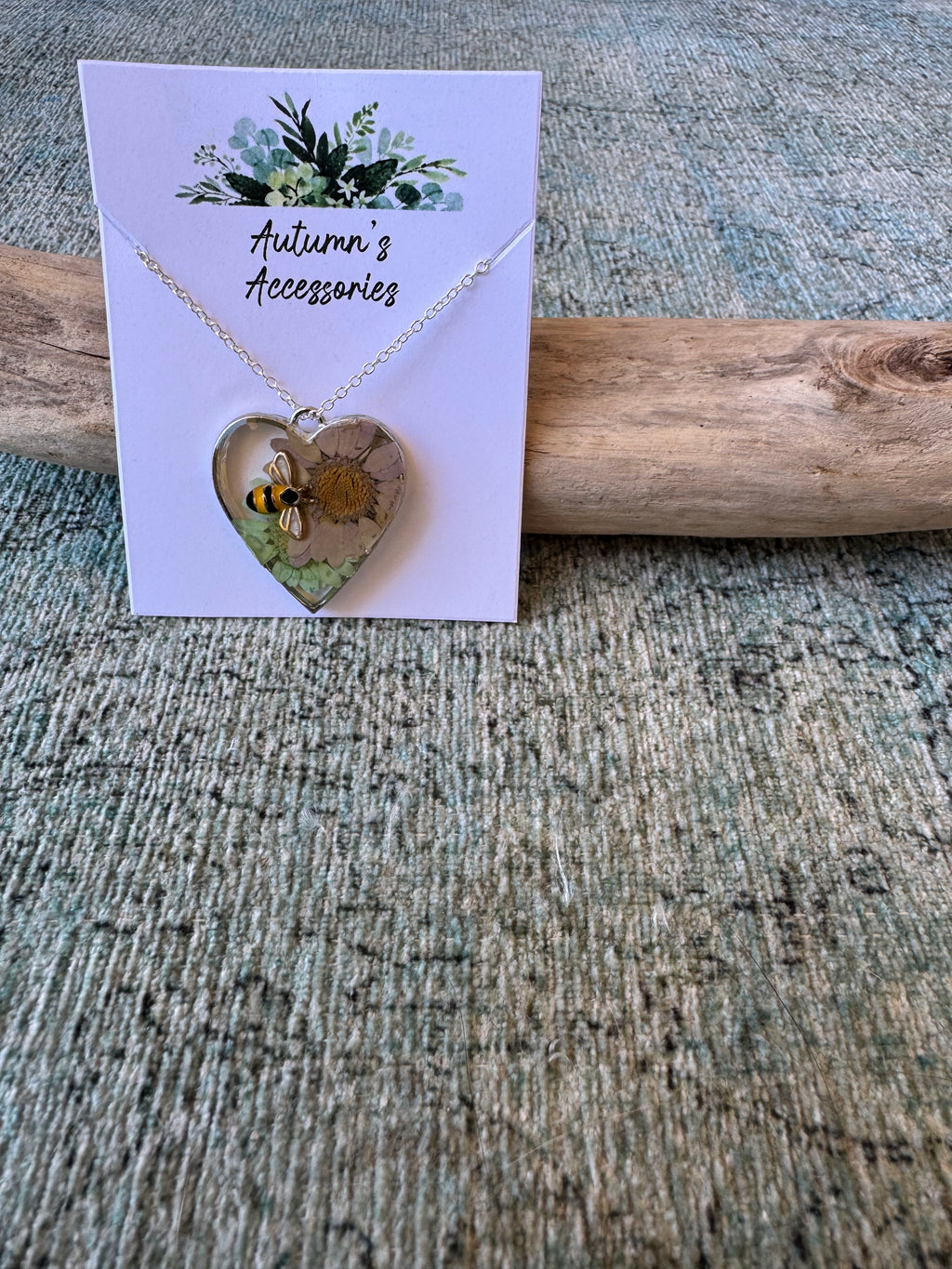 Spring Bee Silver Necklace