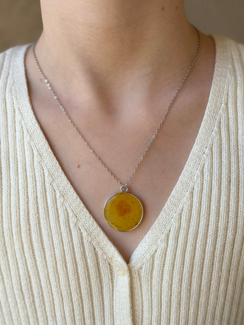 Lemon Twist Silver Necklace