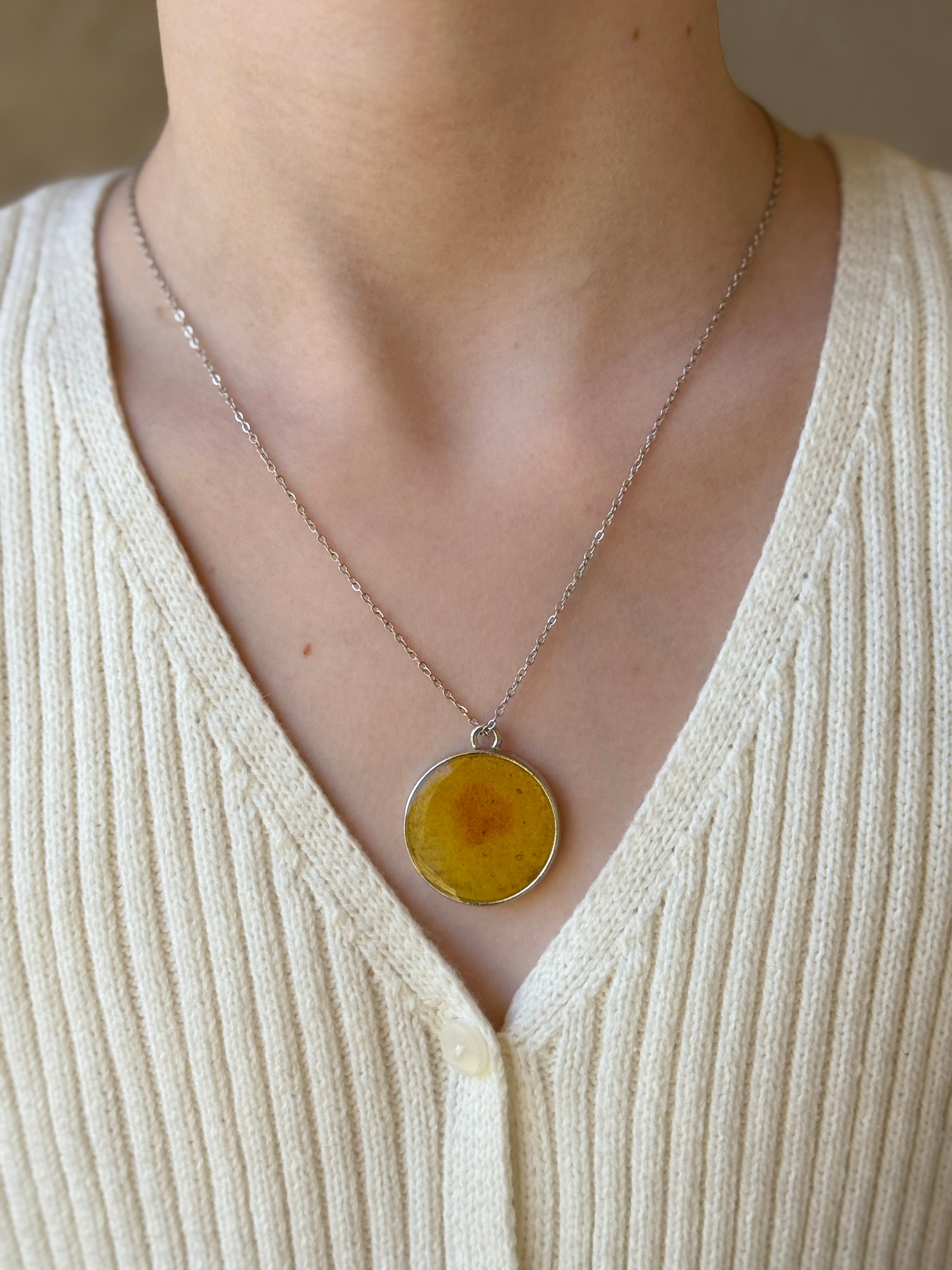 Lemon Twist Silver Necklace
