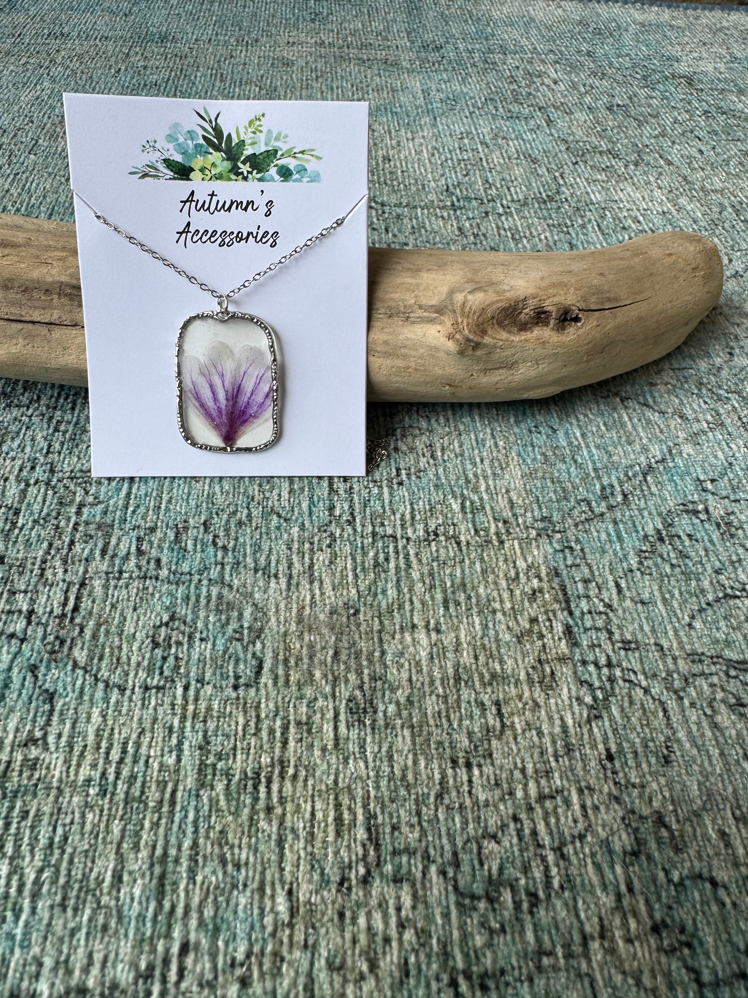 Coral Petals Silver Necklace