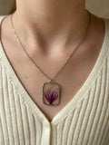 Coral Petals Silver Necklace