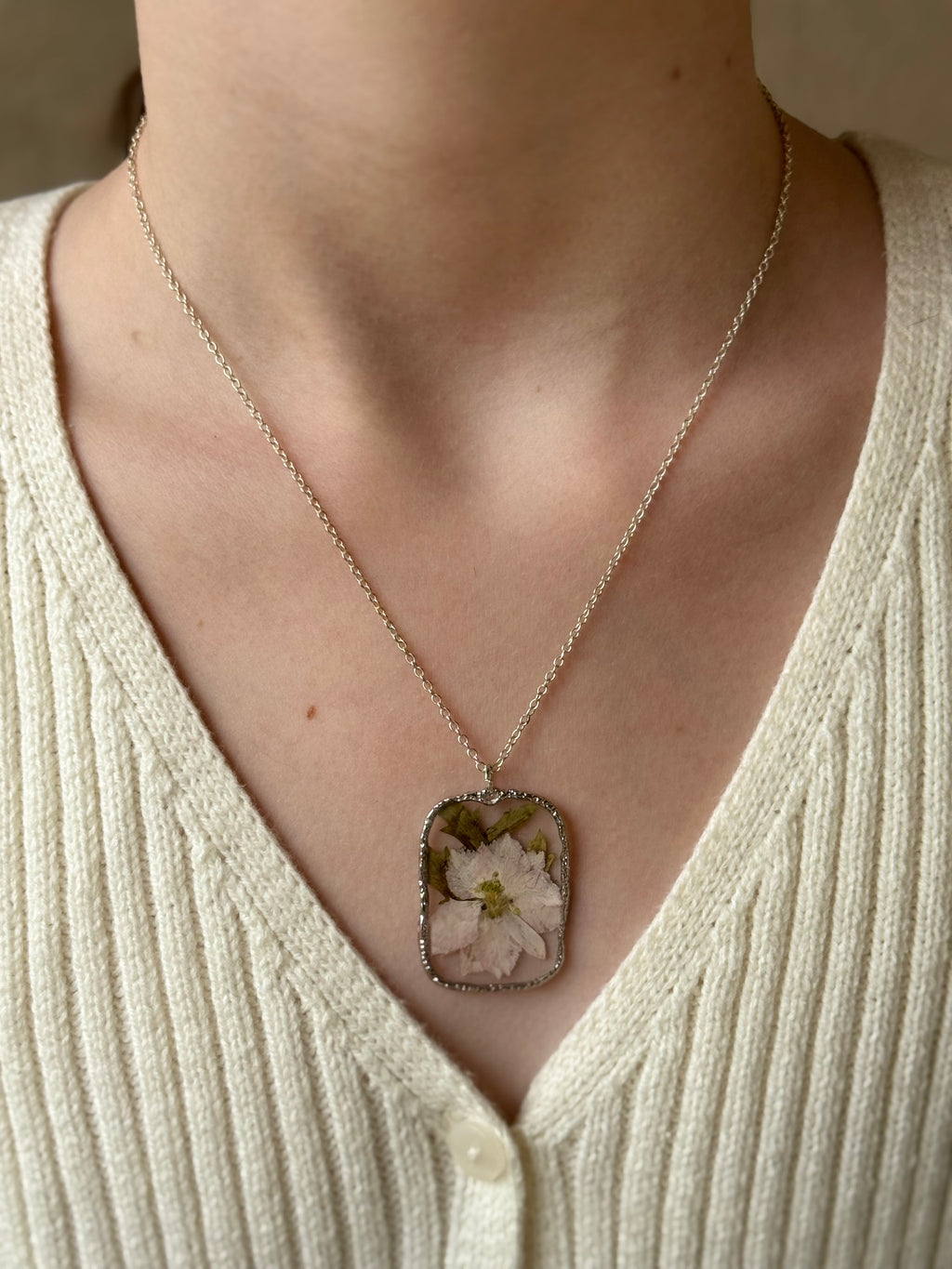 Spring Nightfall Silver Necklace