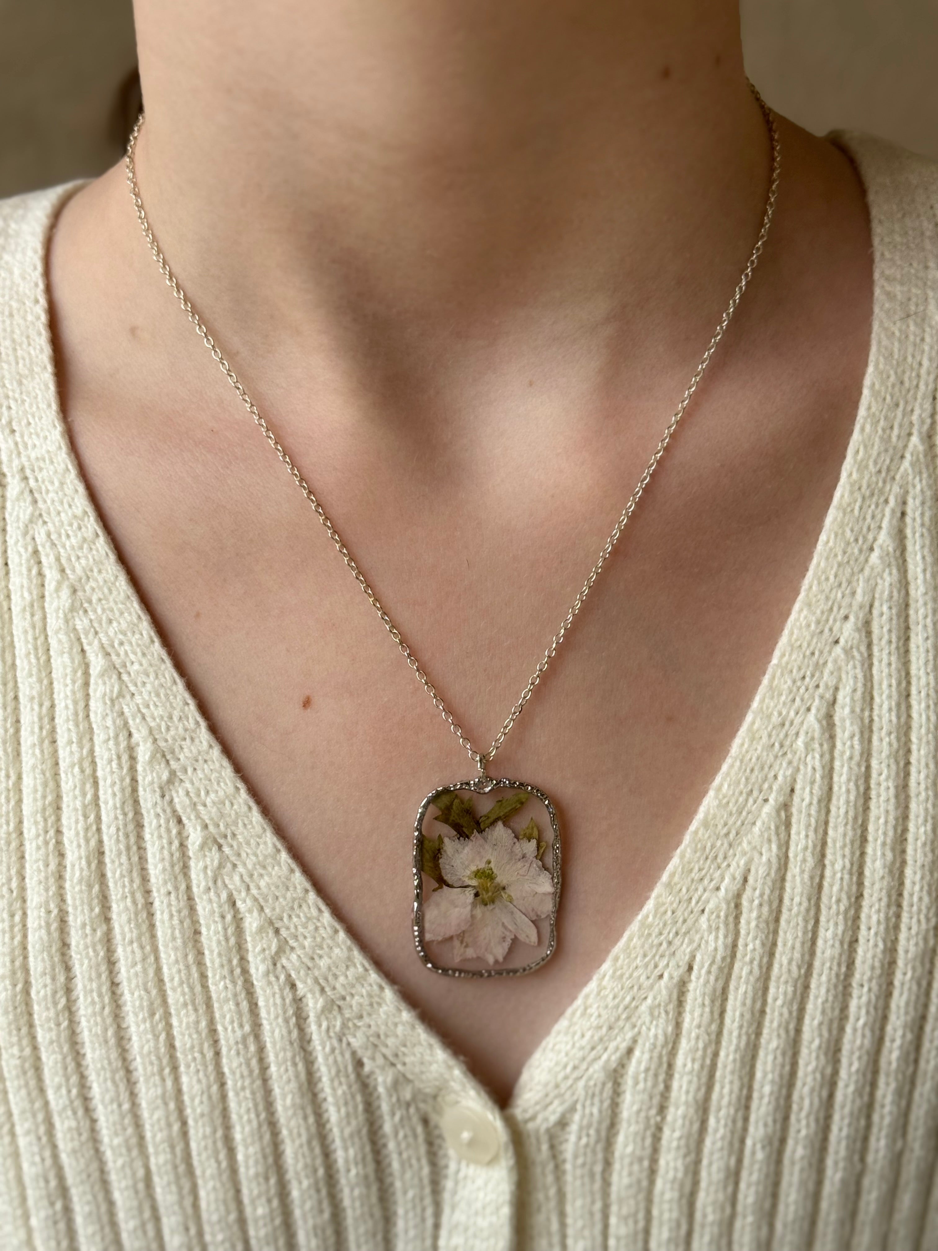Spring Nightfall Silver Necklace